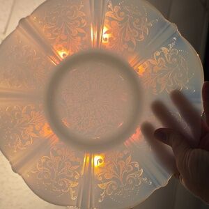 MacBeth Evans American Sweetheart Monax Depression Opalescent Serving Dish